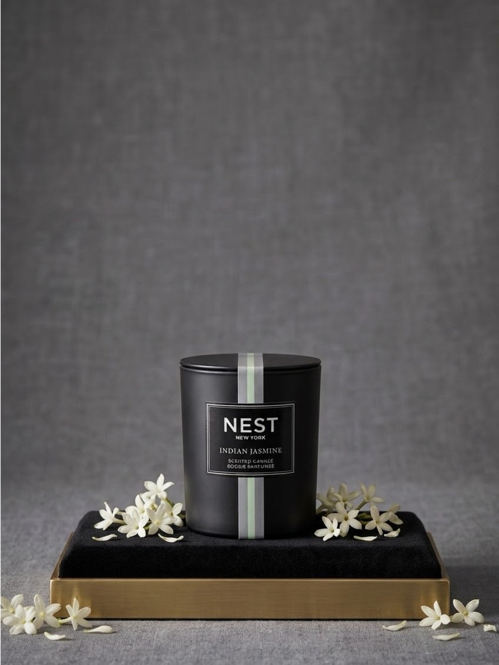 Nest Votive Black Scented Candle - Indian Jasmine
